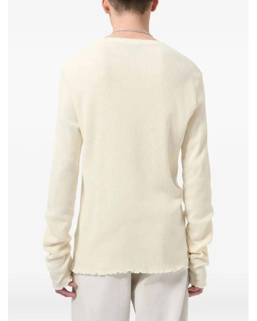 Our Legacy White Elongated Longsleeve Sweater for men