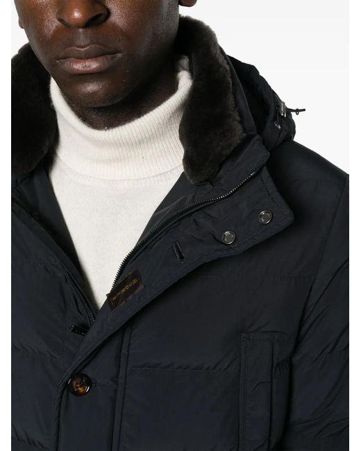 Moorer Blue Saturno-Stp Padded Coat for men
