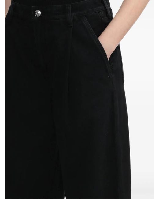 Agolde Black Ellis Wide-Leg Jeans