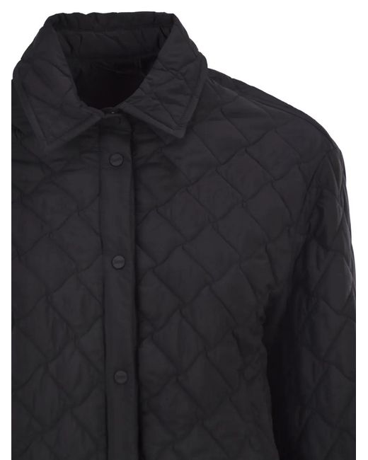 Herno Black Ecoage Diamond-Quilt Puffer Jacket