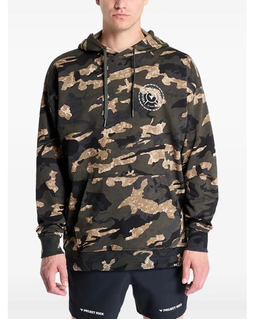 メンズ Under Armour Project Rock Camo-print Hoodie Black
