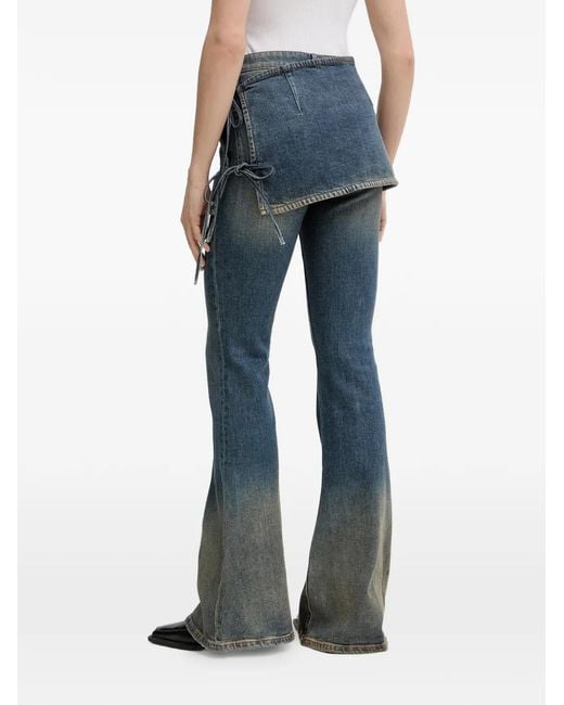 Miss Sixty Blue Layered Flared Jeans