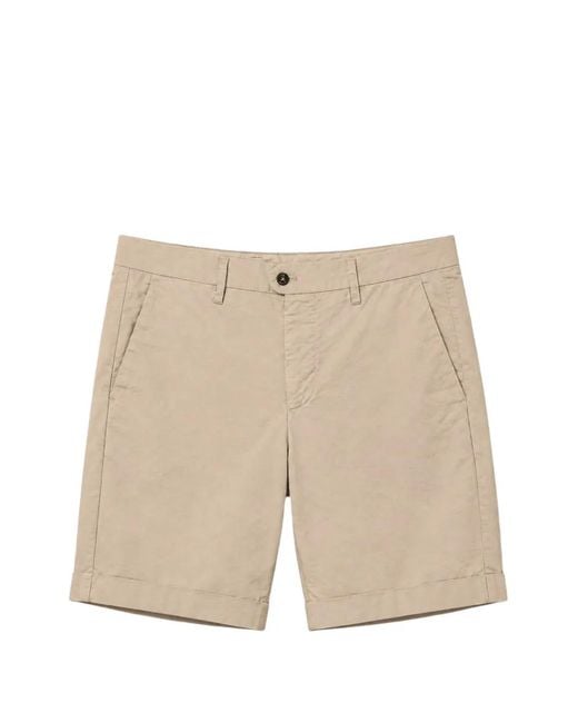 Mason's Natural Turn-Up Cuff Shorts for men