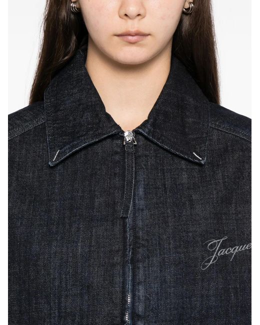 Jacquemus Blue Logo Denim Jacket