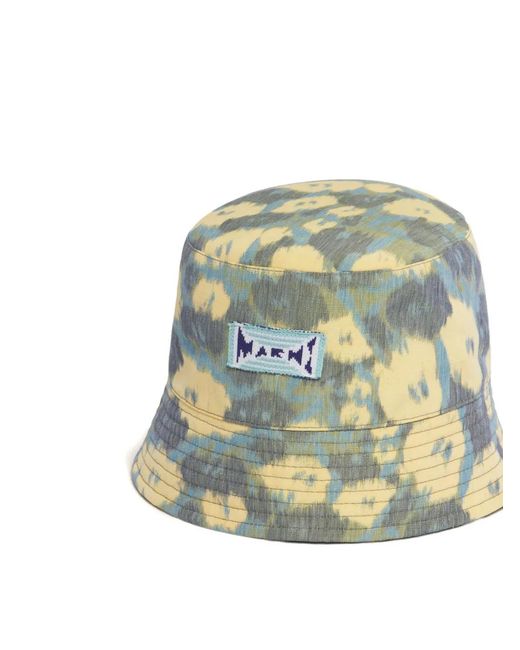 Marni Green Bucket Hat With Logo for men