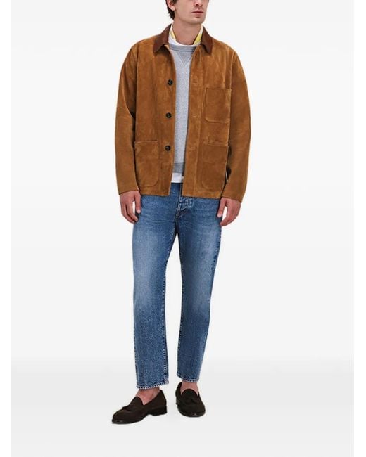 Fortela Brown Patch-Pocket Jacket for men
