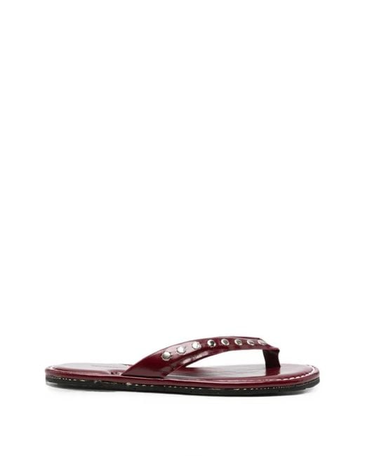 Ria Menorca Red Dali Stud-Embellished Sandals