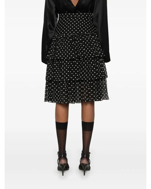 Valentino Garavani ポルカドット ミニスカート Black