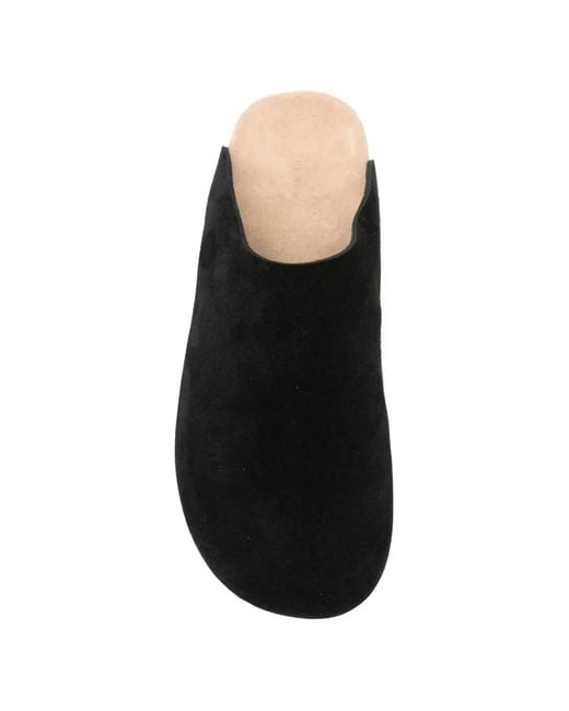 The Row Black Hudson Suede Mules for men