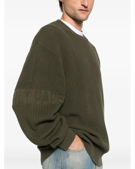 Daily Paper Green Ribbed-Knit Jumper for men