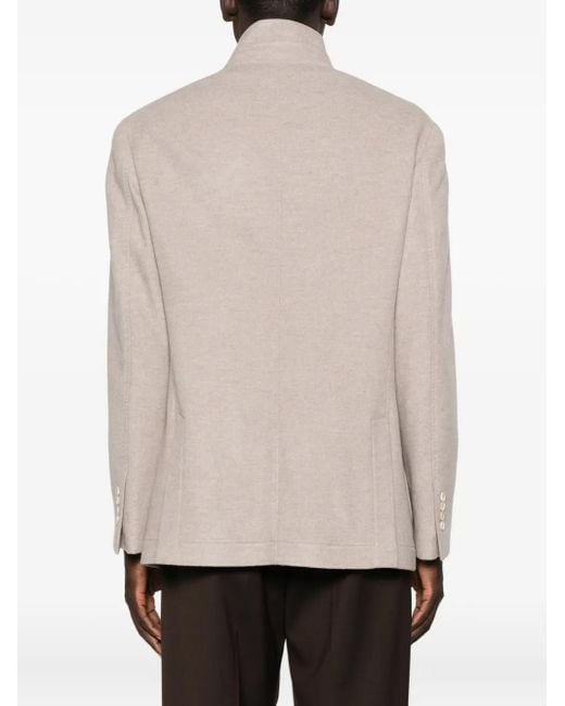 Brunello Cucinelli Blazer Met Enkele Rij Knopen in het White voor heren