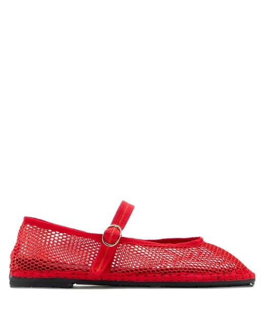 Flabelus Red Isabella Mesh Strap Espadrilles
