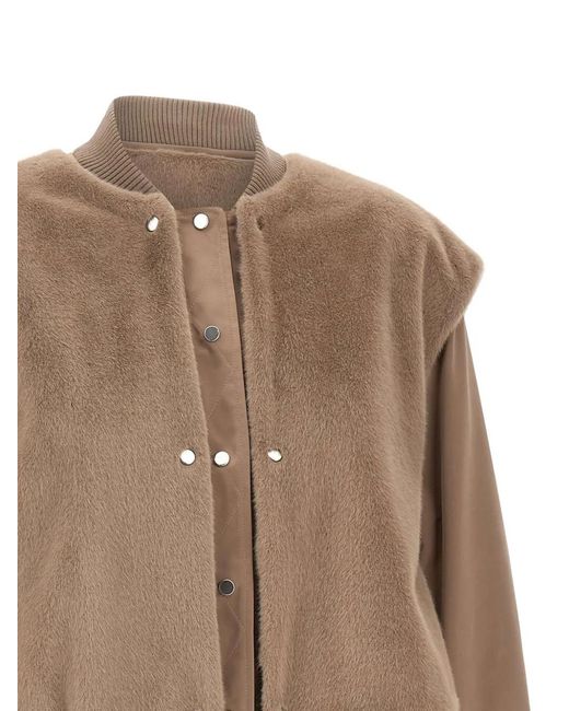 Boss Brown Layered Bomber Jacket