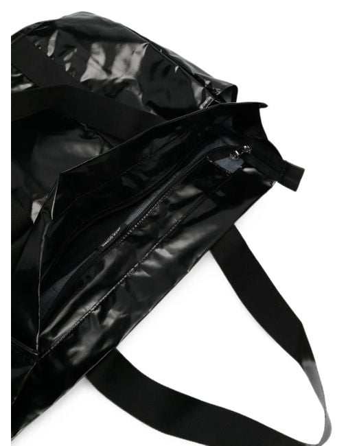 Jack Gomme Black Glossy-Finish Tote Bag