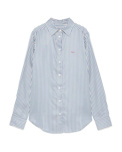 Maison Labiche Dewet Amour Gestreepte Blouse in het Blue