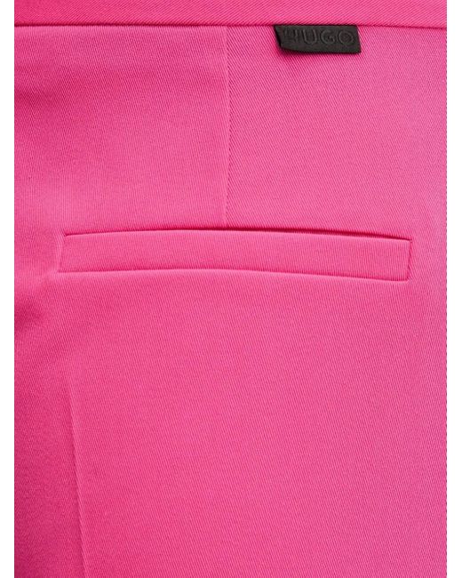HUGO Pink Wide-Leg Trousers