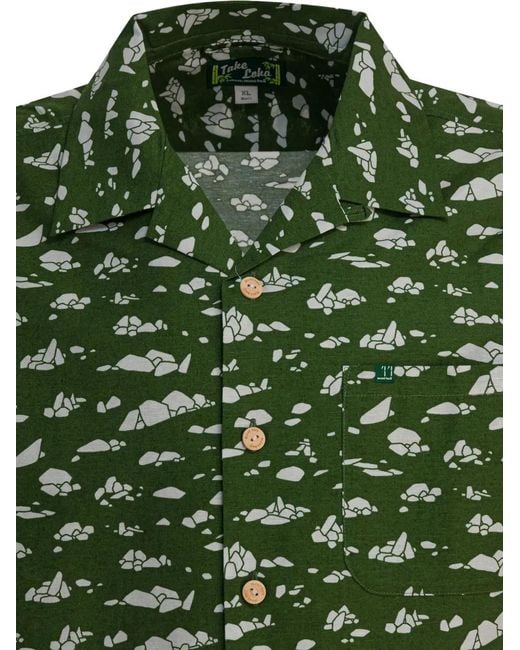 Montbell Green Buttoned Patterned Shirt for men