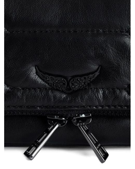 Zadig & Voltaire Black Rock Mini Quilted Clutch
