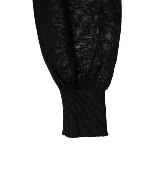 Pull À Empiècements Plissés Pushbutton en coloris Black