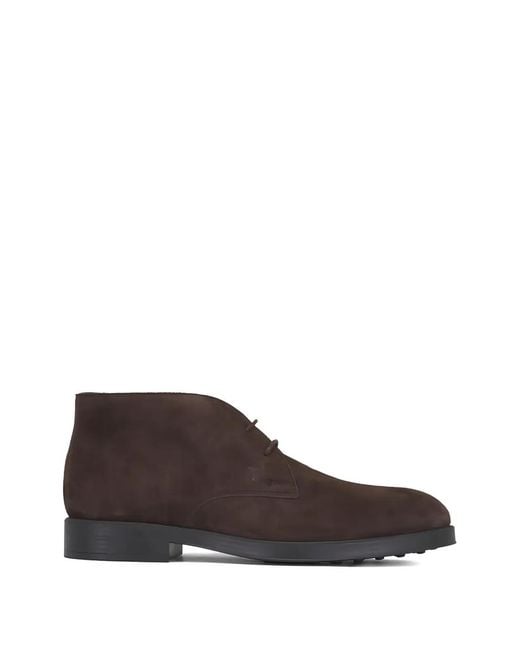 Tod's Brown Suede Boots for men