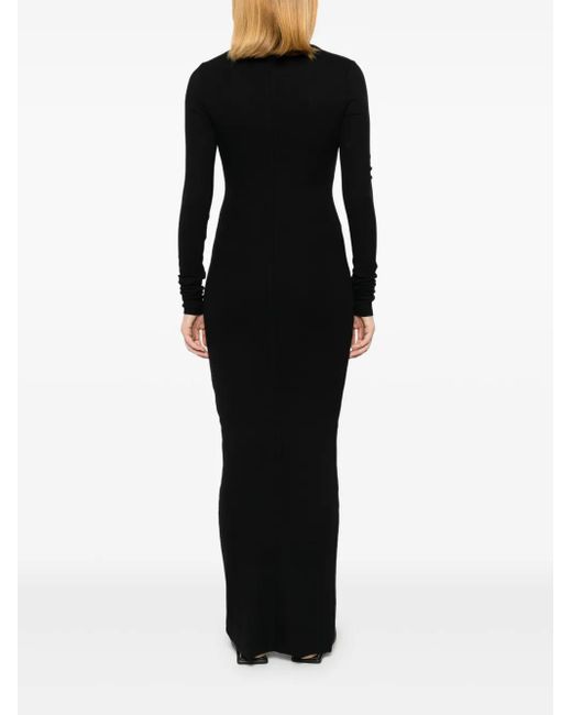 ÉTERNE Black Ribbed Dress