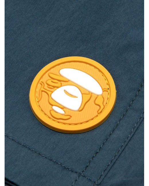 Aape By A Bathing Ape Blue Logo-Detail Shorts for men