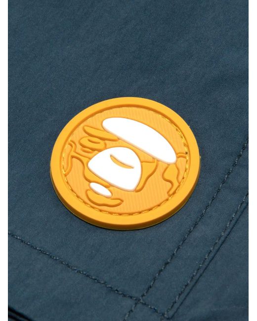 メンズ Aape By A Bathing Ape ロゴ ショートパンツ Blue