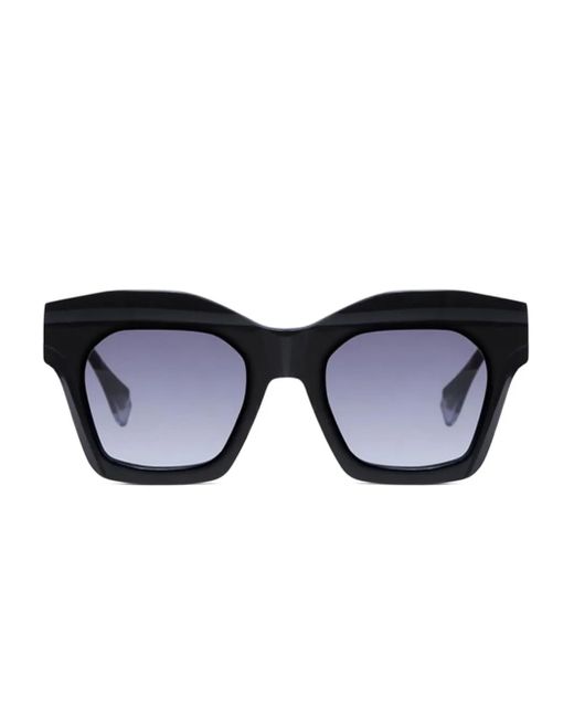 Gigi Studios Blue Glaze Geometric Sunglasses