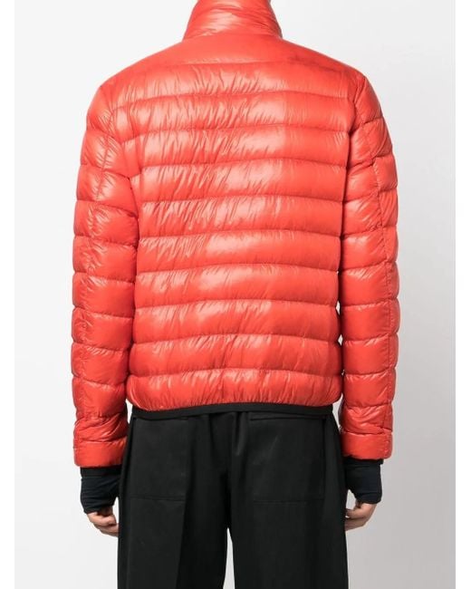 Moncler Gefütterte Jacke Mit Logo-Patch in Red für Herren