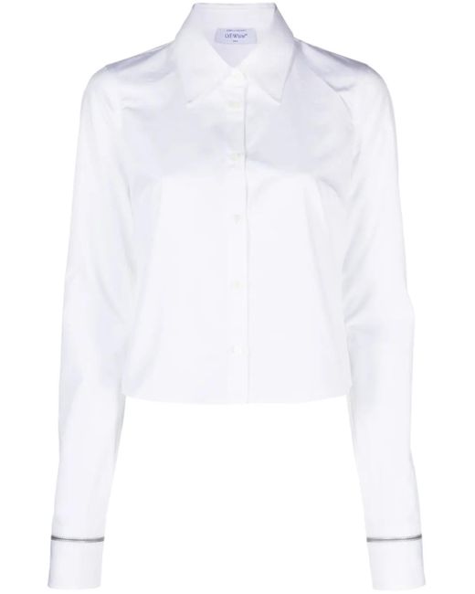 Off-White c/o Virgil Abloh White Pointed-Collar Button-Up Shirt