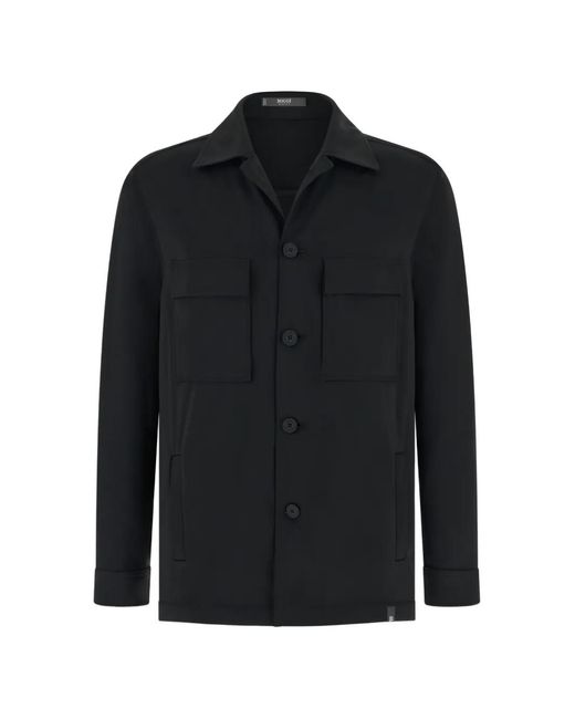 Boggi Black B Tech Shirt Jacket for men