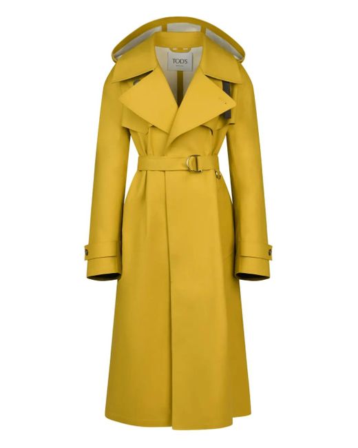 Tod's Yellow Belted Trench Coat
