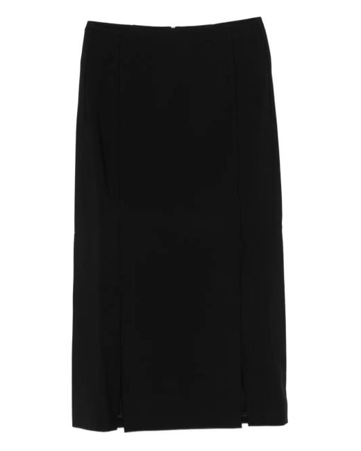 Rohe Black Slit-Detail Skirt