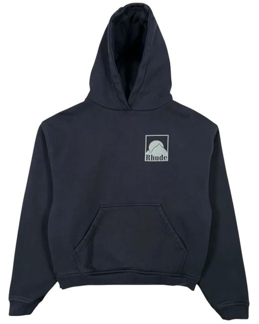 Felpa Moonlight Con Cappuccio di Rhude in Blue da Uomo