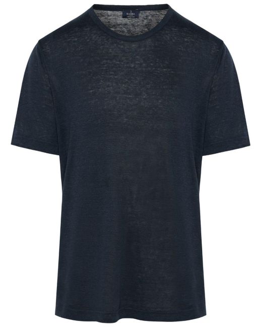 Barba Napoli Blue Piqué-weave T-shirt for men