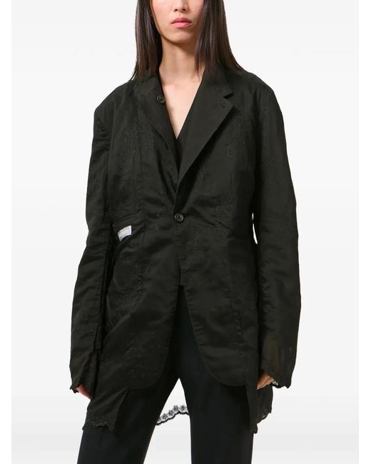 Our Legacy Black Reversible Drip Single-Breasted Blazer