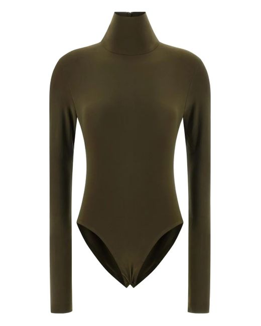 Body con cuello alto Norma Kamali de color Green