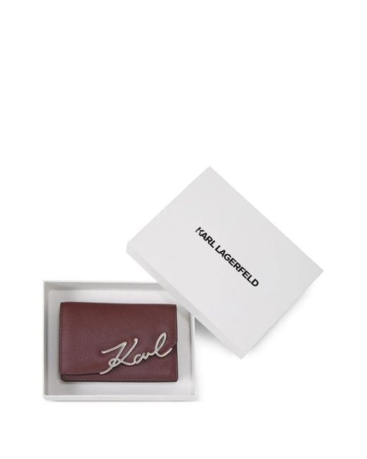 Karl Lagerfeld Purple Signature Karl Wallet