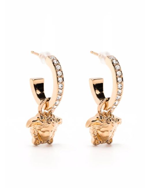 Pendientes de Hoop de Medusa Versace de color Metallic