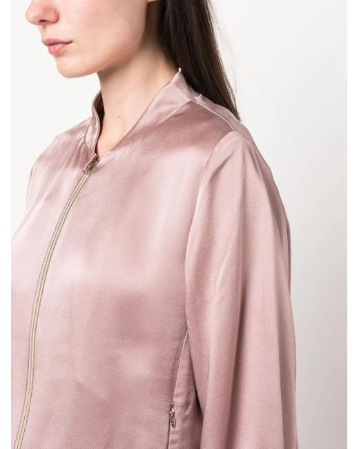 Herno Pink Resort Zip-Up Bomber Jacket