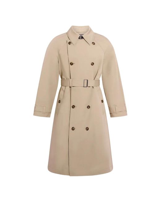 Yves Salomon Natural Double-Breasted Trench Coat for men