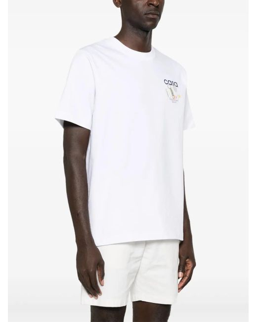 Casablanca White Équipement Sportif Cotton T-Shirt for men