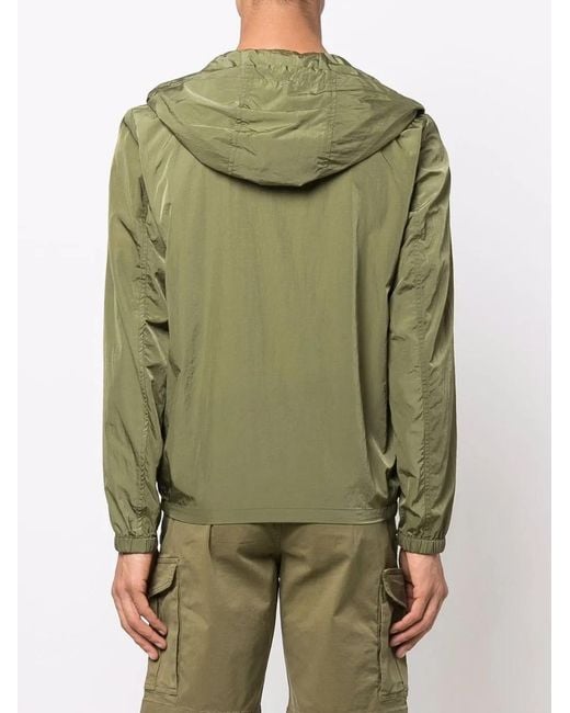 Woolrich Green Hooded Zip-Fastening Jacket for men