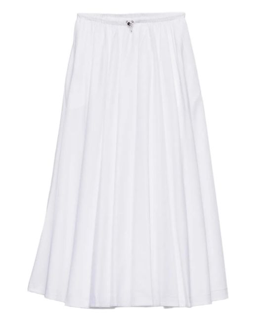 Prada White Re-Nylon Rock Mit Falten