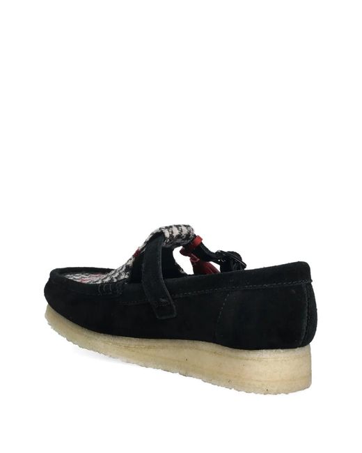 Clarks Black Wallabe T-Bar Loafers
