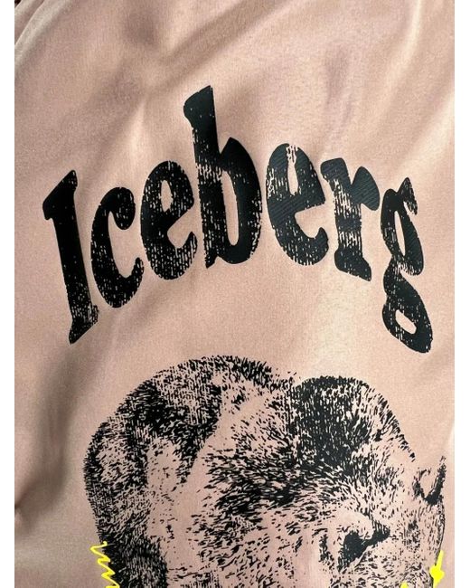 Iceberg Badeshorts Mit Grafischem Print in Pink für Herren