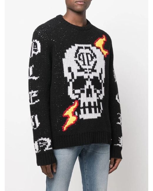 Philipp Plein Black Jumper for men