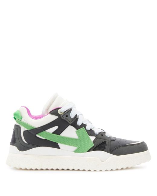 off white mid top sponge sneakers