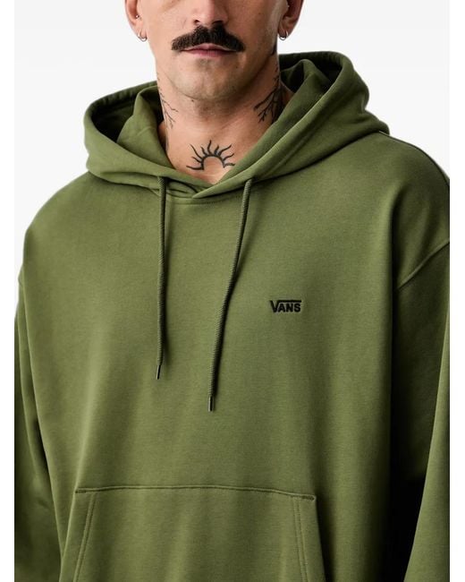 Vans Green Logo-Embroidered Hoodie for men