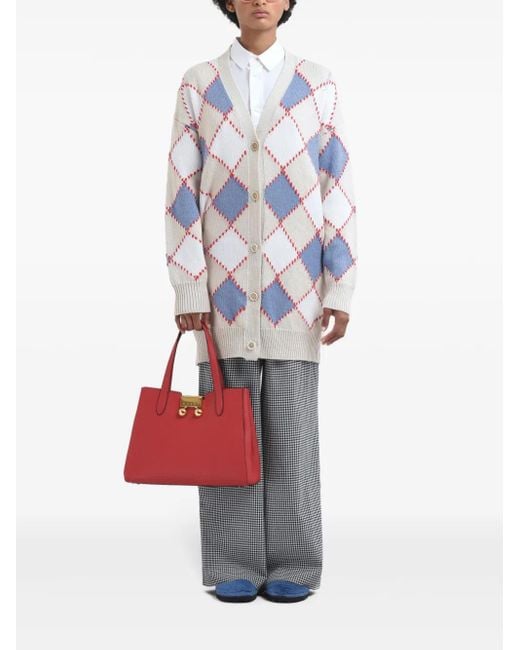 Marni Red Trunkaroo Tote Bag